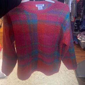 Vintage Patchwork Abstract Wool Mohair Art Sweater